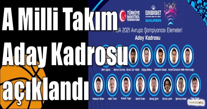 A Milli Takım Aday Kadrosu açıklandı