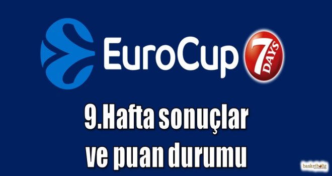 Eurocup 9.hafta sonuçlar ve puan durumu