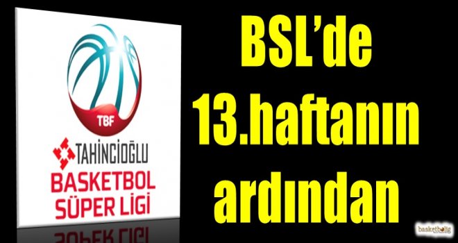 Tahincioğlu Basketbol Süper Ligi'nde 13.haftanın ardından