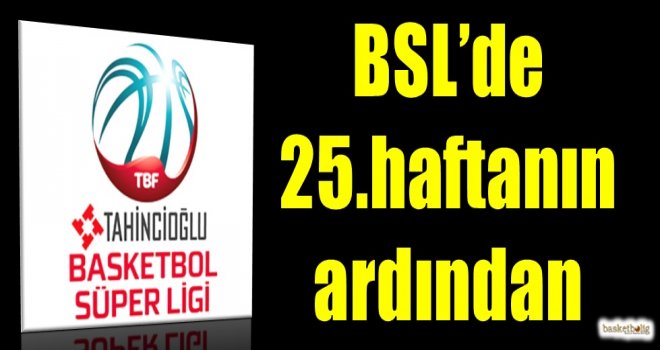 Tahincioğlu Basketbol Süper Ligi'nde 25.haftanın ardından