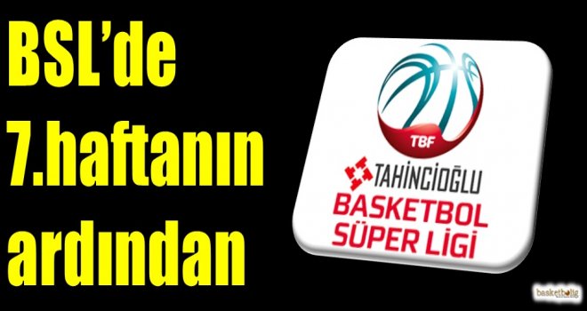 Tahincioğlu Basketbol Süper Ligi'nde 7.haftanın ardından