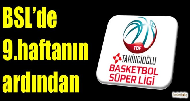 Tahincioğlu Basketbol Süper Ligi'nde 9.haftanın ardından