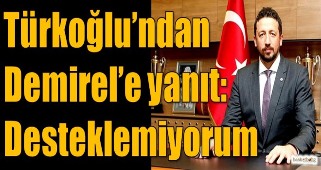 Türkoğlu'ndan Demirel'e yanıt: Desteklemiyorum