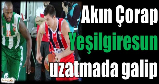 Akın Çorap Yeşilgiresun Belediyespor uzatmada galip