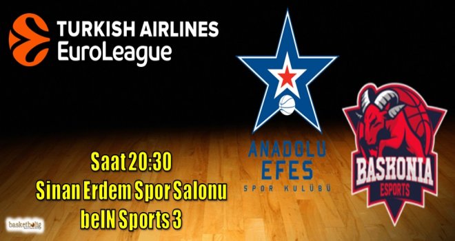 Anadolu Efes, Baskonia'yı ağırlıyor