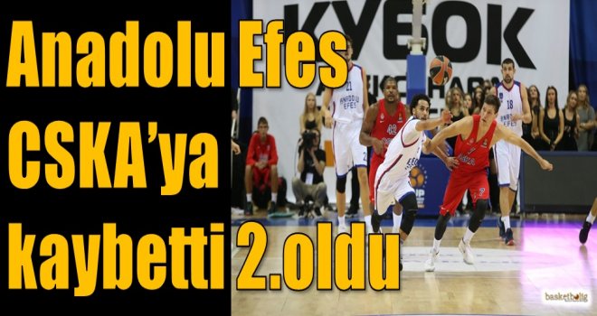 Anadolu Efes, CSKA'ya kaybetti 2.oldu