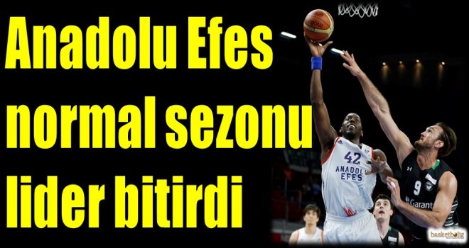 Anadolu Efes ligi lider bitirdi...