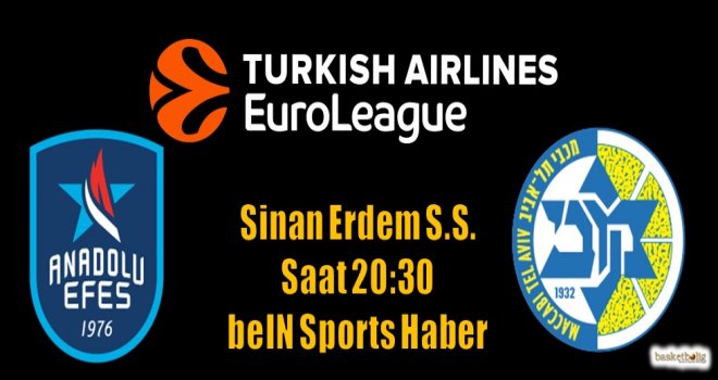 Anadolu Efes, Maccabi'yi konuk ediyor