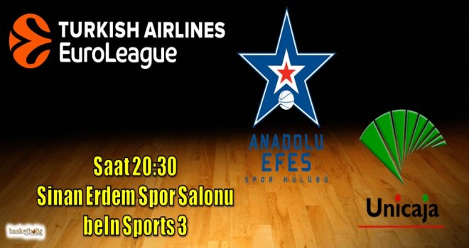 Anadolu Efes'in konuğu Unicaja Malaga