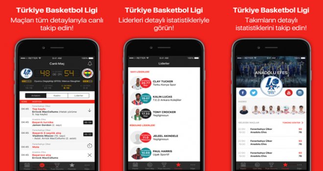 Basketbol heyecanı BSL Mobil Uygulamayla parmağınızın ucunda