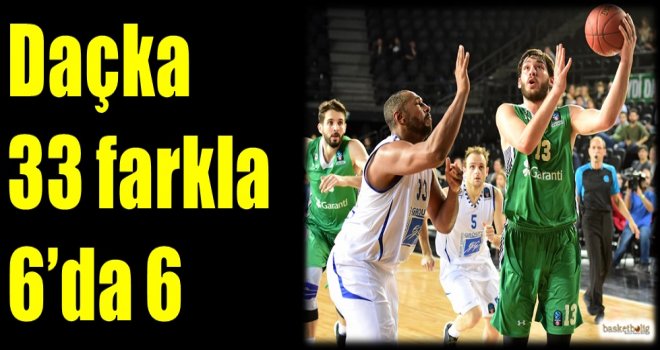 Daçka 33 farkla 6'da 6...