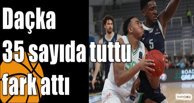 Daçka 35 sayıda tuttu fark attı