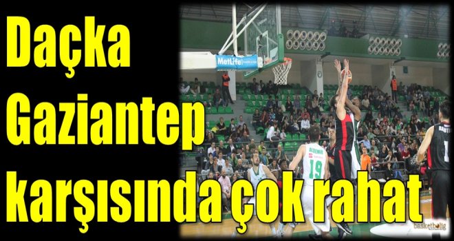 Daçka, Gaziantep Basketbol karşısında çok rahat...