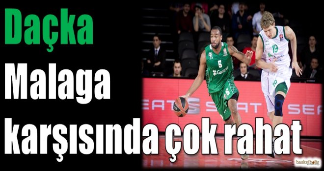 Daçka, Malaga karşısında çok rahat...