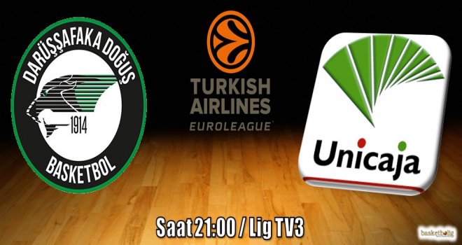 Darüşşafaka Doğuş, Unicaja Malaga'yı konuk ediyor