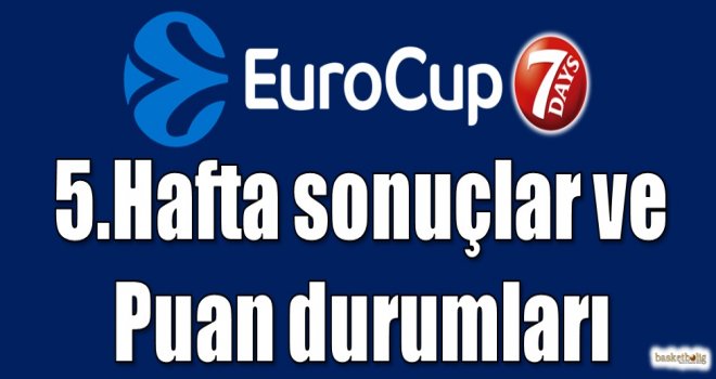Eurocup 5.Hafta sonuçlar ve Puan durumları