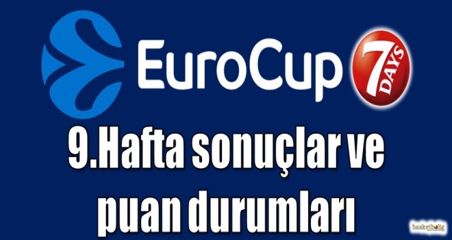 Eurocup 9.Hafta sonuçlar ve puan durumları