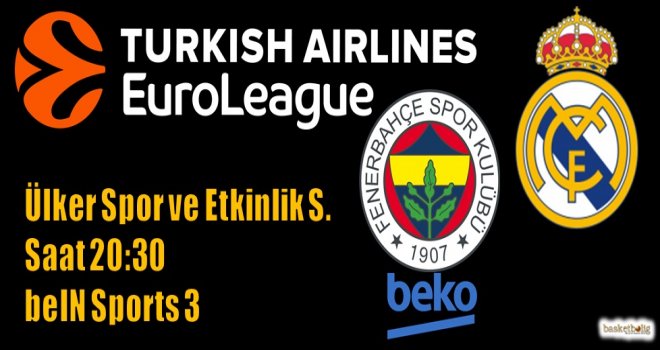 Fenerbahçe Beko'nun konuğu Real Madrid