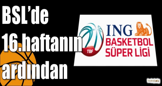 ING Basketbol Süper Ligi'nde 16.haftanın ardından