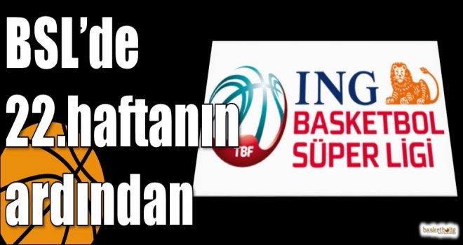 ING Basketbol Süper Ligi'nde 22.haftanın ardından