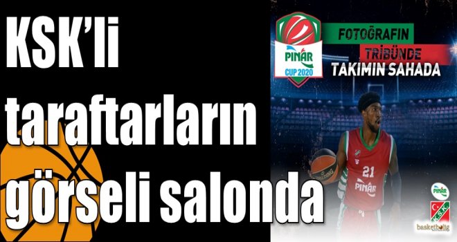 KSK?li taraftarların görseli salonda