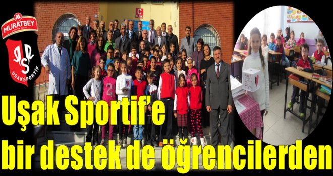 Muratbey Uşak Sportif'e bir destek de İlkokul öğrencilerinden