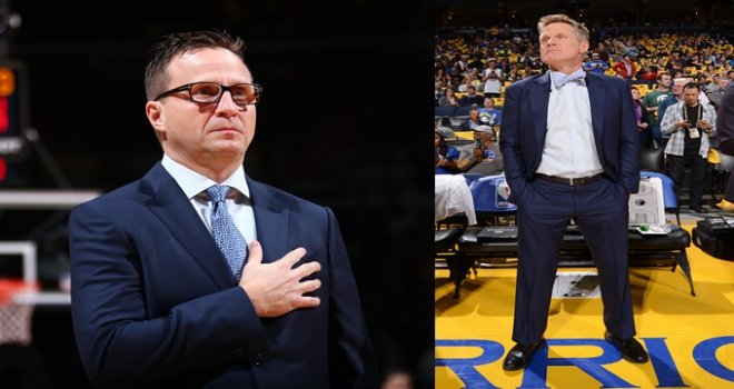NBA'de ayın antrenörleri Brooks ve Kerr