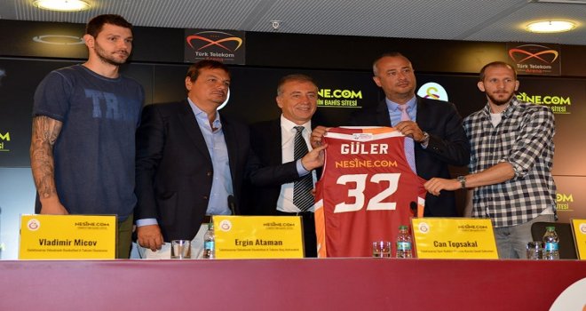 Nesine.com Galatasaray Odeabank'ın formasının sırtında...