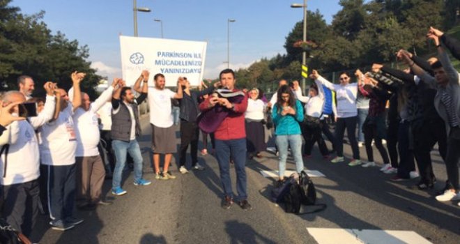 Parkinsonu yenen Kahyaoğlu maratona katıldı