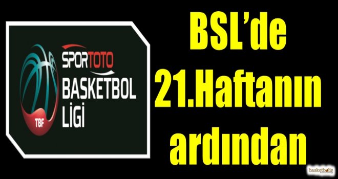 Spor Toto Basketbol Ligi 21.hafta sonuçlar ve puan durumu