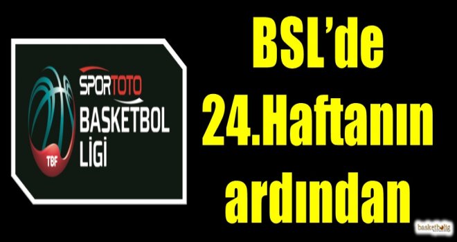 Spor Toto Basketbol Ligi 24.hafta sonuçlar ve puan durumu