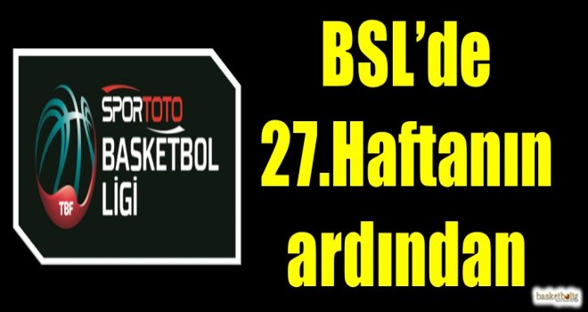 Spor Toto Basketbol Ligi 27.hafta sonuçlar ve puan durumu