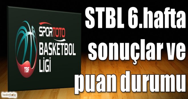 Spor Toto Basketbol Ligi 6.hafta sonuçlar