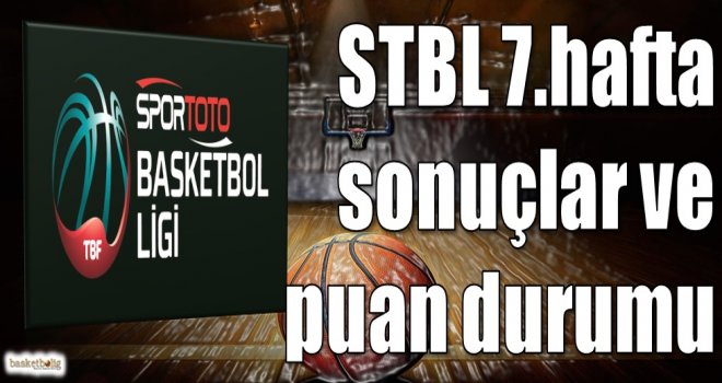 Spor Toto Basketbol Ligi 7.hafta sonuçlar