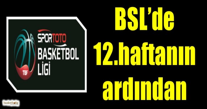Spor Toto Basketbol Süper Ligi'nde 12.haftanın ardından