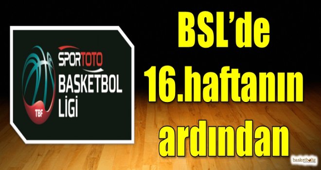 Spor Toto Basketbol Süper Ligi'nde 16.haftanın ardından