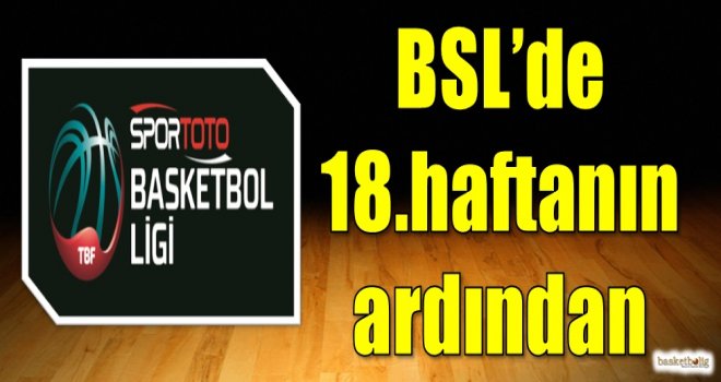 Spor Toto Basketbol Süper Ligi'nde 18.haftanın ardından