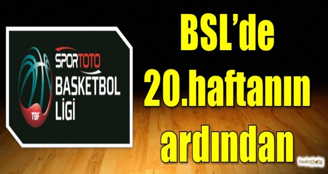Spor Toto Basketbol Süper Ligi'nde 20.haftanın ardından
