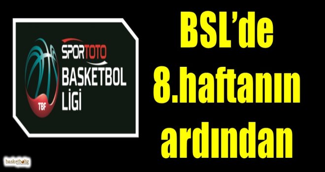 Spor Toto Basketbol Süper Ligi'nde 8.haftanın ardından