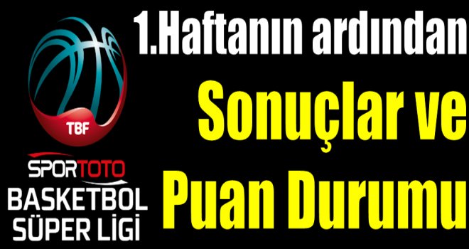 Spor Toto Basketbol Süper Ligi'nde haftanın sonuçları ve puan durumu