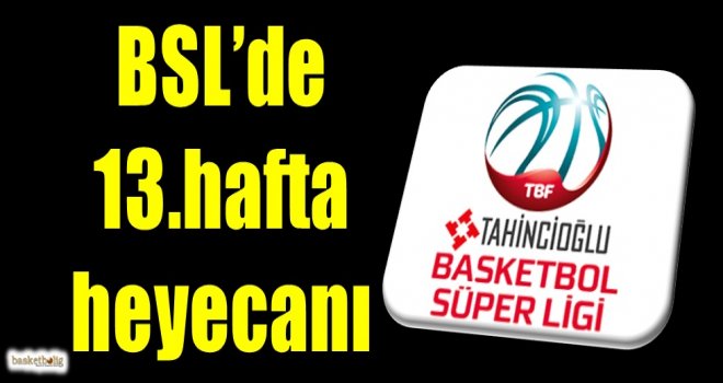 Tahincioğlu Basketbol Süper Ligi'nde 13.hafta heyecanı