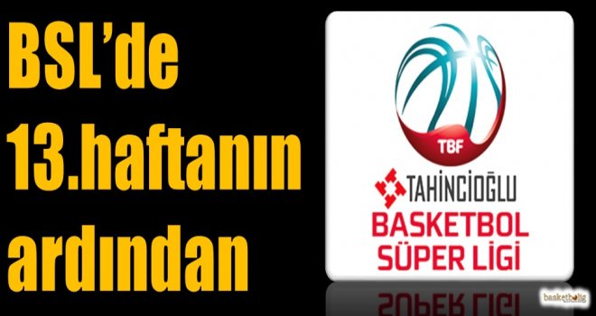 Tahincioğlu Basketbol Süper Ligi'nde 13.haftanın ardından