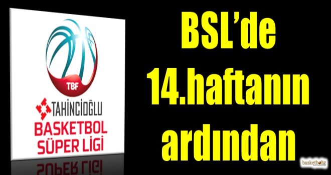 Tahincioğlu Basketbol Süper Ligi'nde 14.haftanın ardından