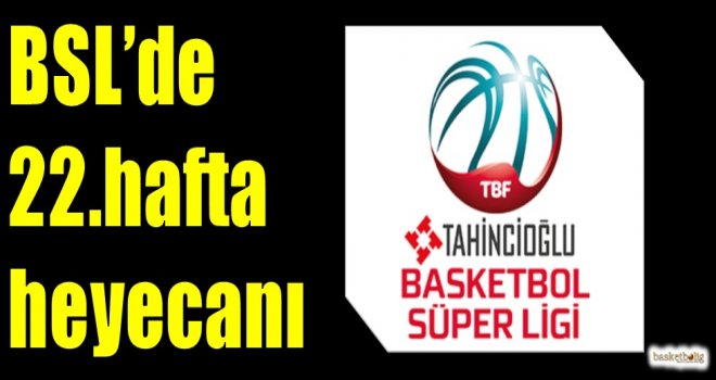 Tahincioğlu Basketbol Süper Ligi'nde 22.hafta heyecanı