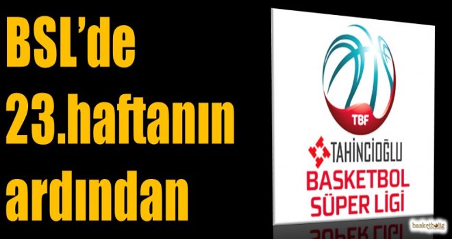 Tahincioğlu Basketbol Süper Ligi'nde 23.haftanın ardından