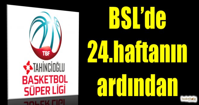 Tahincioğlu Basketbol Süper Ligi'nde 24.haftanın ardından