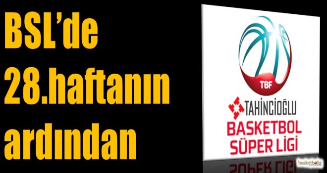 Tahincioğlu Basketbol Süper Ligi'nde 28.haftanın ardından