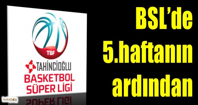 Tahincioğlu Basketbol Süper Ligi'nde 5.haftanın ardından