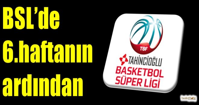 Tahincioğlu Basketbol Süper Ligi'nde 6.haftanın ardından