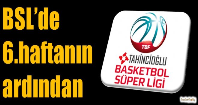 Tahincioğlu Basketbol Süper Ligi'nde 6.haftanın ardından